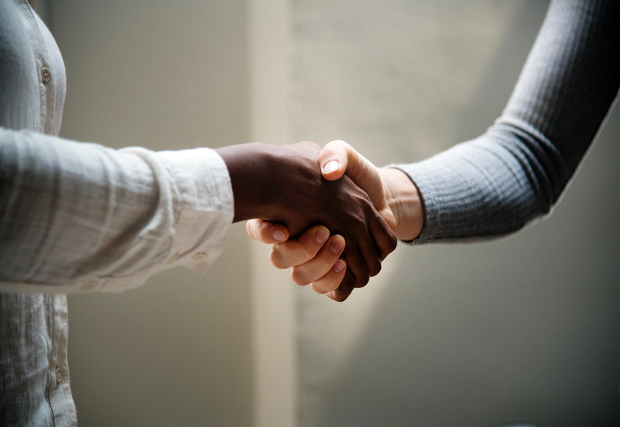 A handshake between business partners